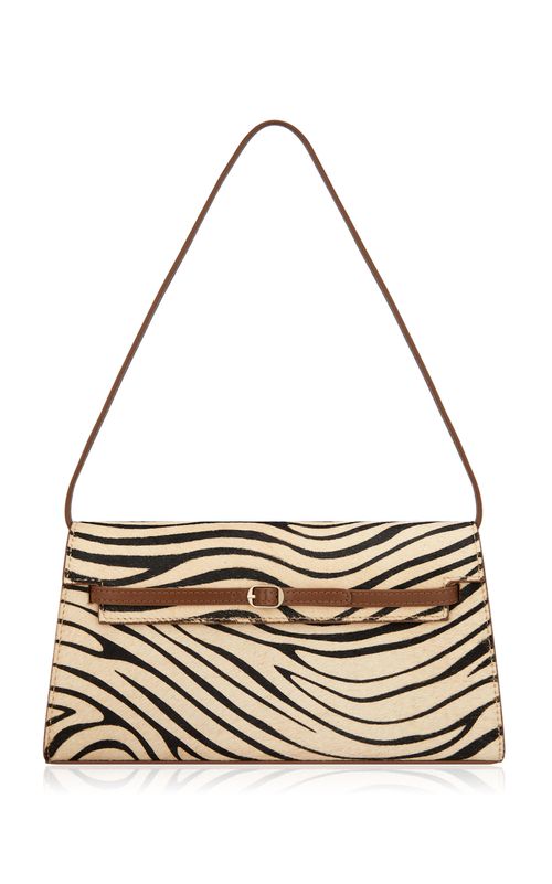 Zebra-Print Pony Hair Shoulder Bag - Moda Operandi