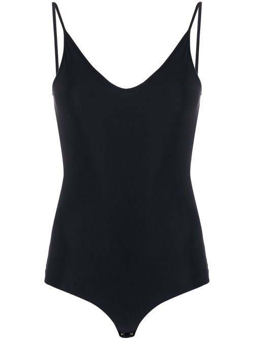V-neck stretch bodysuit - Blue
