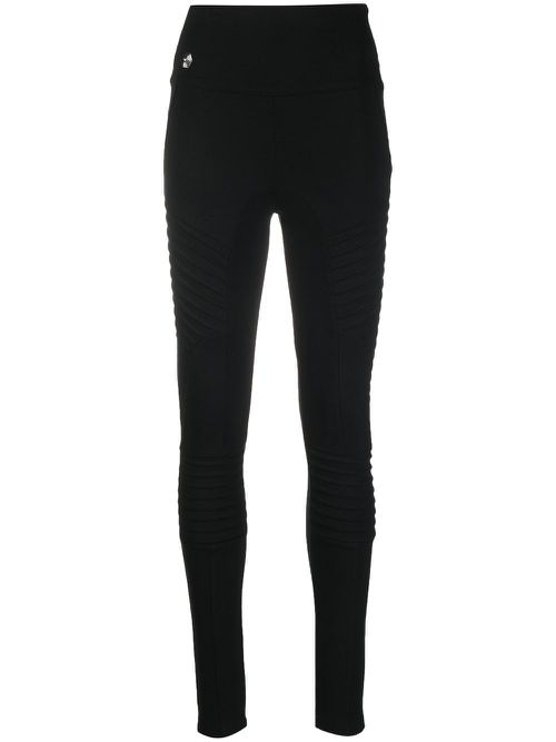 Logo-plaque leggings - Black