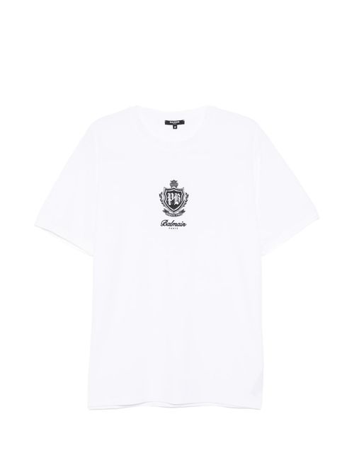 Logo-Embroidered Crew Neck T-Shirt — White