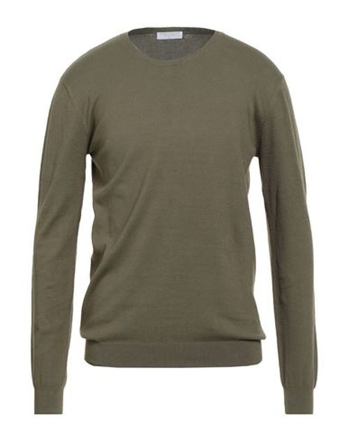 Man Sweater Military green Size M Organic cotton, Elastane