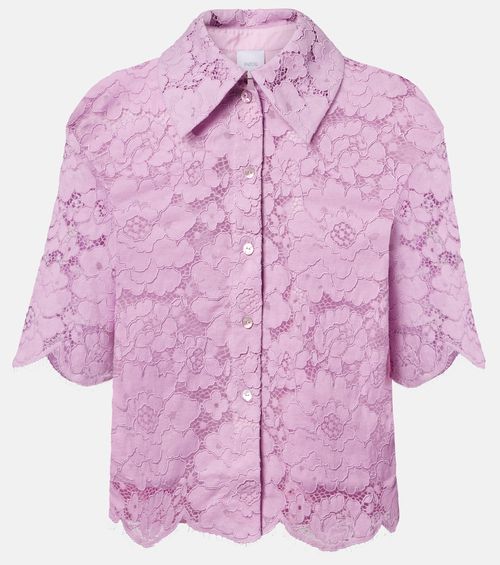 Cotton-blend lace shirt