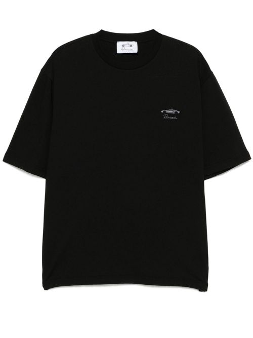 Car-embroidered T-shirt - Black