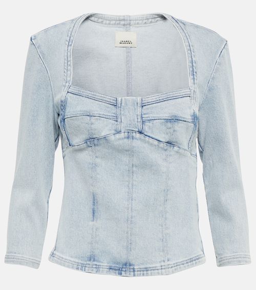Vania bleached denim top