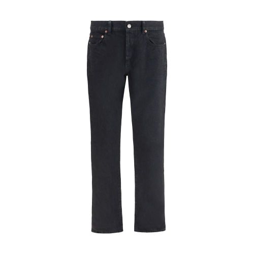 Cotton Slim Fit Jeans — Black