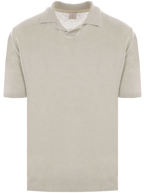 Linen polo shirt - Green