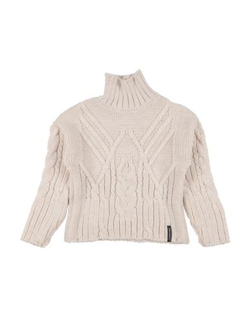 Kid Girl Turtleneck Beige Size 12 Acrylic, Polyester