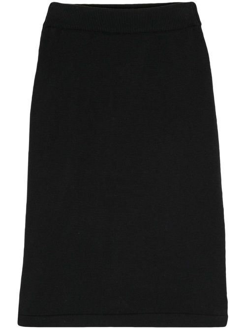 2000 knitted midi skirt - Black