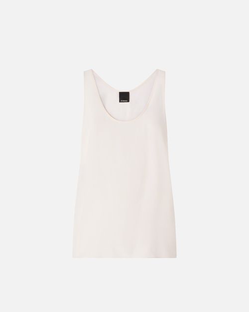 Vest top in sand wash silk - 38