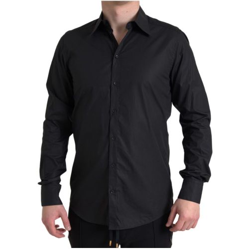 Cotton Dress Shirt — Black