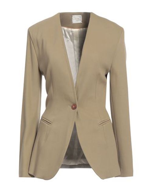 Alysi Chocolat Woman Blazer Sand Size 0 Cotton, Polyamide, Elastane