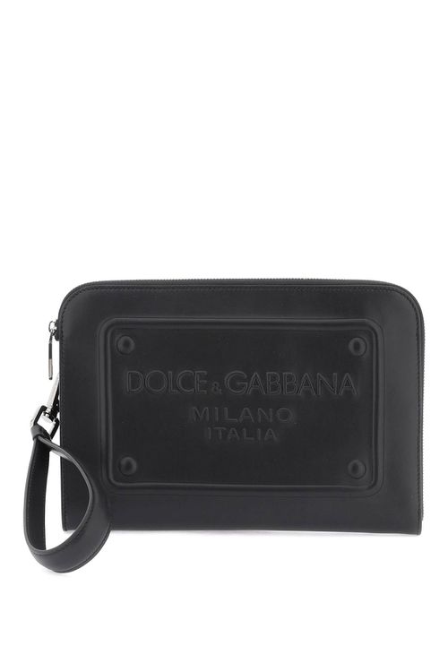 -Pouch Con Logo In Rilievo-Uomo