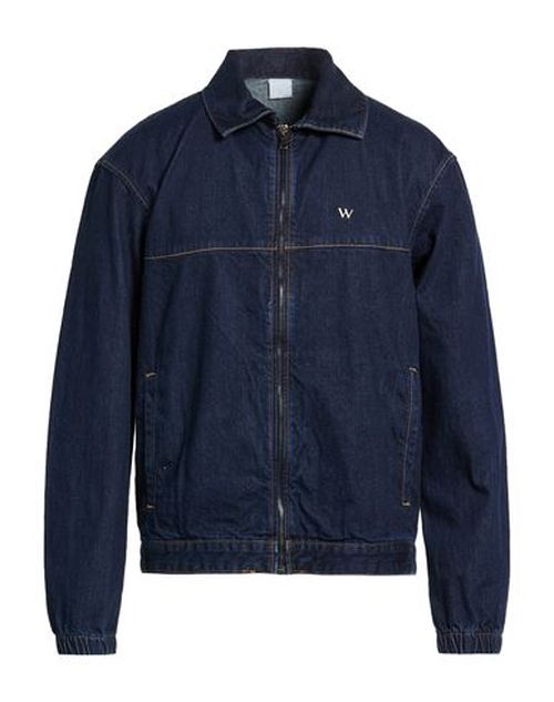Man Denim outerwear Blue Size S Cotton