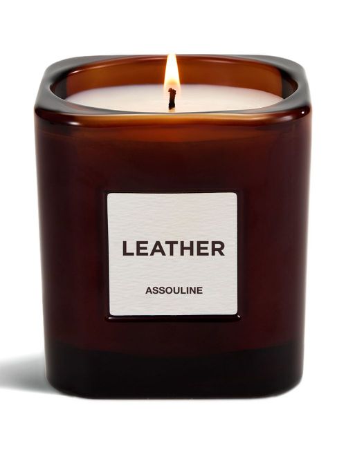Library Leather scented candle (260g) - Brown