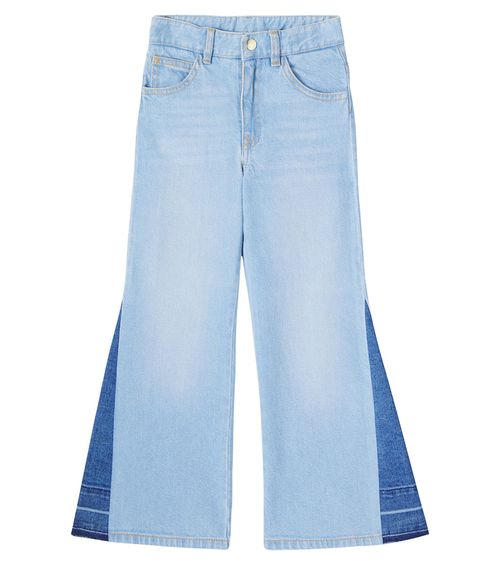 Chloé Kids Colorblocked flared jeans