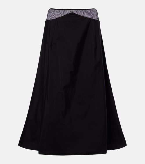 Irella cotton poplin midi skirt