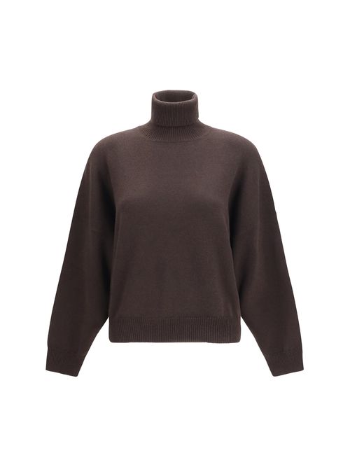 Cashmere Turtleneck Sweater — Brown