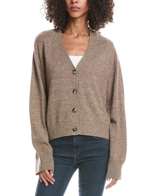 Luxe High V-Neck Cashmere Sweater Cashmere Cardigan