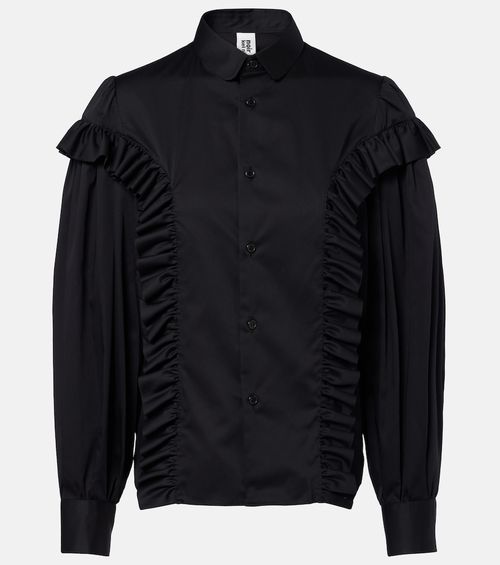 Ruffled cotton shirt