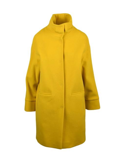 Yellow Virgin Wool-Blend Coat