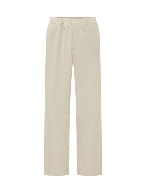Beige Relaxed Elasticated Pants