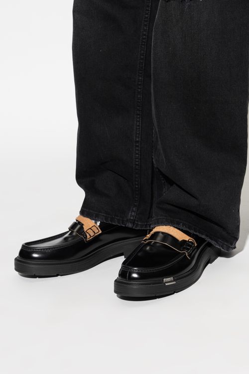 Leather Loafers, Men's, Black