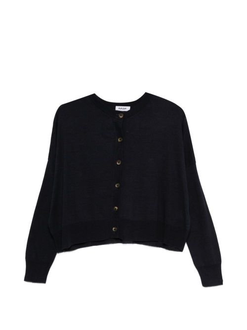 Base Milano Linen And Cotton Blend Cardigan