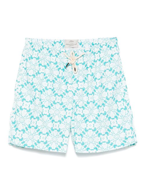 Printed swim shorts - Blue
