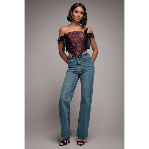 Goddiva denim Mid Wash Straight Leg Denim Jeans - Blue