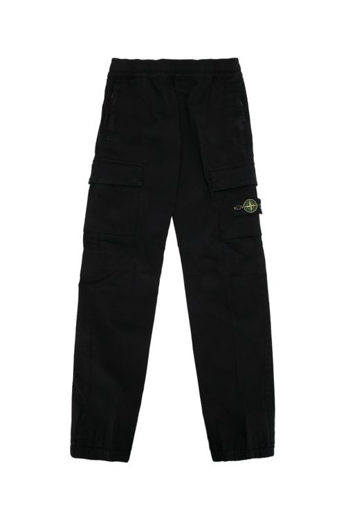 Logo-Patch Cargo Cargo Pants — Black