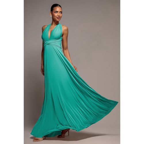 Goddiva Multiway Tie-Up Maxi Dress - Jade
