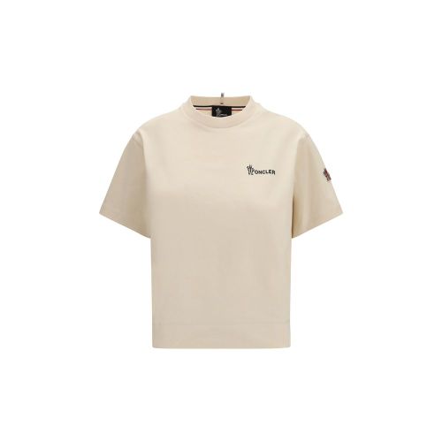 Logo-Print Cotton T-Shirt — Beige