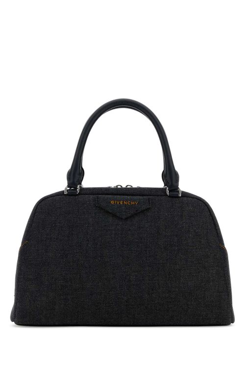 Dark Blue Denim Antigona East West Handbag
