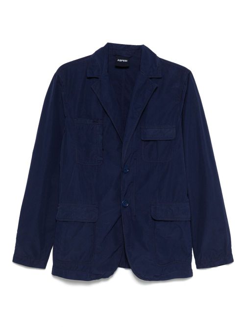 Pocketed shirt jacket - Blue