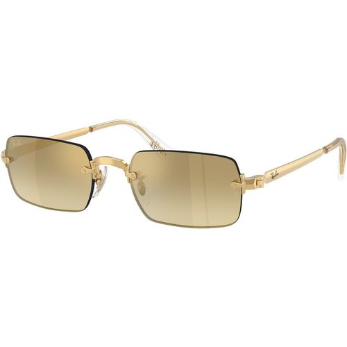 Ray - Ban Unisex Ray - Ban A$AP Rocky RB3928 001/7I Gafas de sol Metal Oro Marrón Redonda Normal Matizado