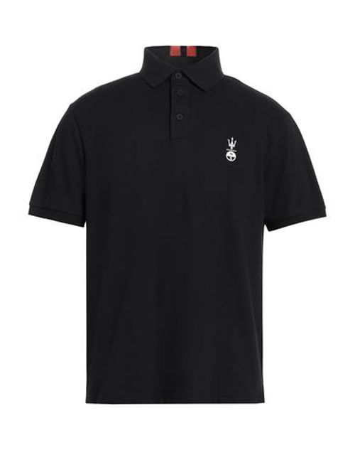 Man Polo shirt Black Size S Cotton, Elastane