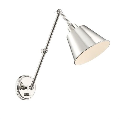 Crystorama Mitchell 30" Wall Lamp in Polished Nicke