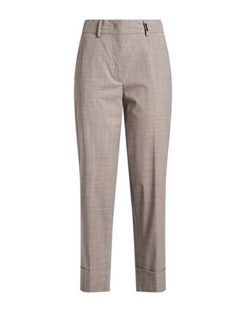 Woman Pants Taupe Size 10 Virgin Wool, Elastane
