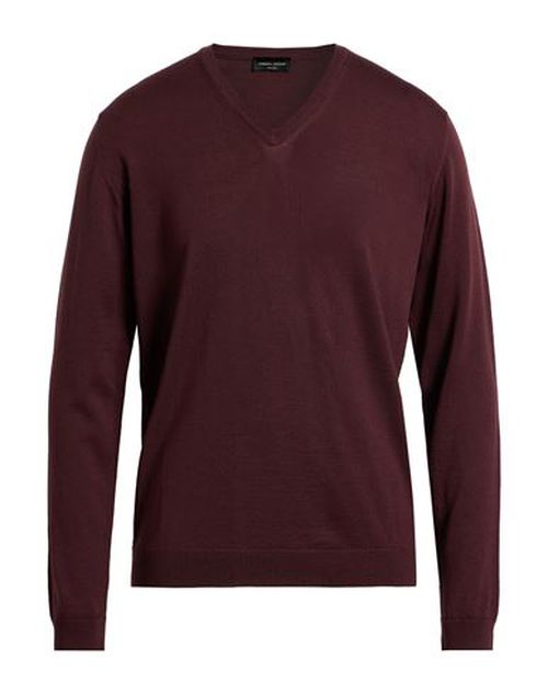 Man Sweater Chocolate brown Size 40 Merino Wool