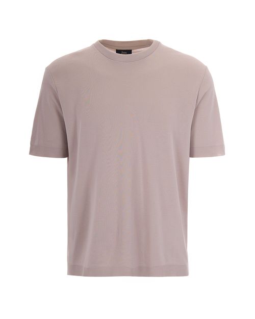 Knit-Effect Piqué T-Shirt — Gray