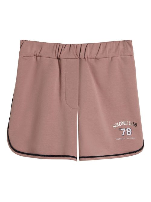 Lightweight French-terry shorts - Pink