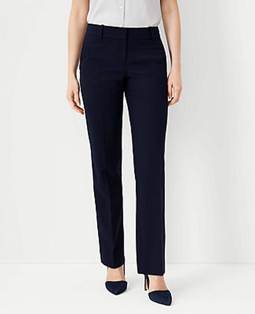 Ann Taylor The Petite Straight Pant In Seasonless Stretch