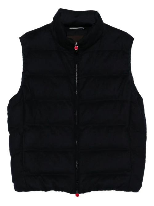 Quilted Virgin Wool Vest — Black