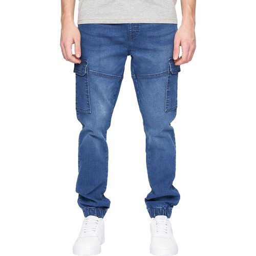 Crosshatch Malimore Cargo Jeans Mens - Navy - 32W