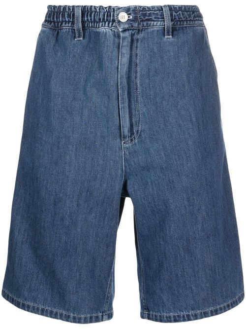 Denim cotton shorts - Blue