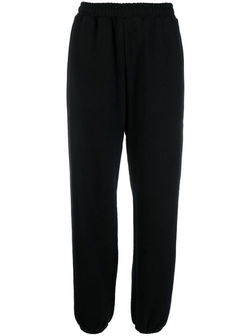 Elasticated-waistband detail trousers - Black