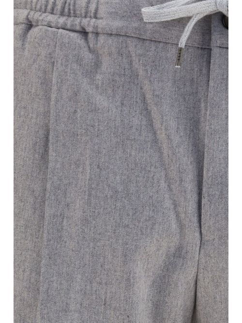 Fleece Wool Trousers — Gray