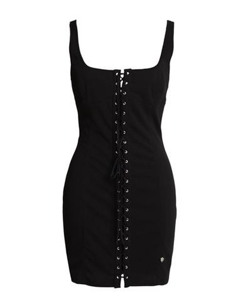 Woman Mini dress Black Size L Polyester, Elastane