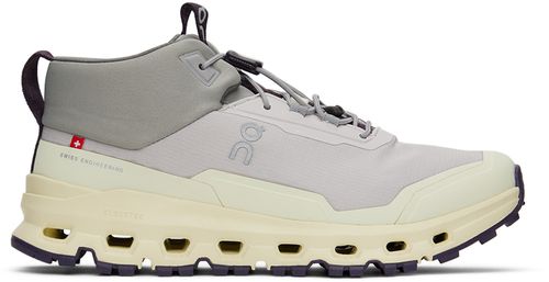 On Kids Gray & Yellow Cloudhero Mid Waterproof Big Kids Sneakers