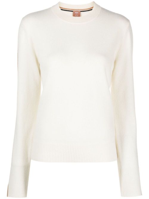 Fuoro piped-trim knit jumper - Neutrals